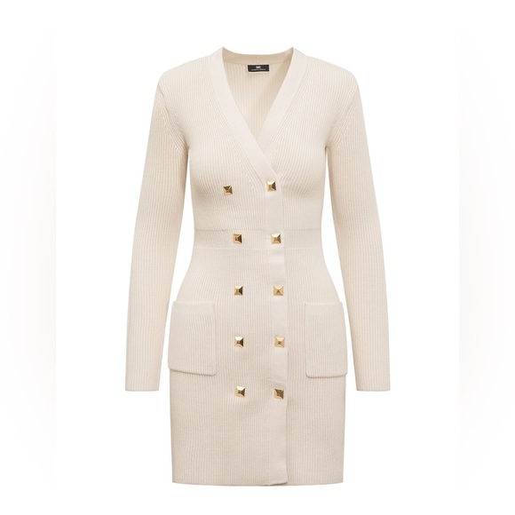 Elisabetta Franchi Dresses & Skirts - Elisabetta Franchi - Double-Breasted Dress with Jewel Buttons